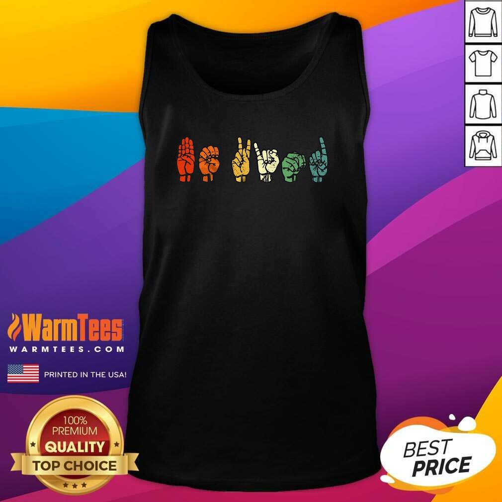 ASL Sign Language Black Live Matter Kindness Tank Top - Design By Warmtees.com ASL Sign Language Black Live Matter Kindness Tank Top - Design By Warmtees.com