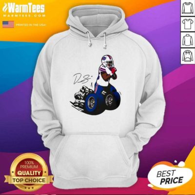 Buffalo Bills Fan Box Devin Singletary Motor Signature Hoodie - Design By Warmtees.com