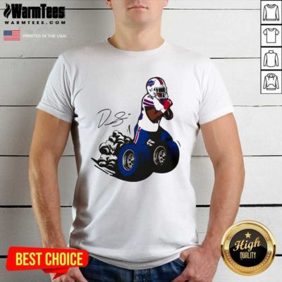 Buffalo Bills Fan Box Devin Singletary Motor Signature Shirt - Design By Warmtees.com