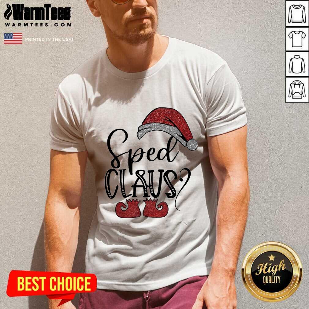 Sped Claus Christmas V-neck - Design By Warmtees.com Sped Claus Christmas V-neck - Design By Warmtees.com