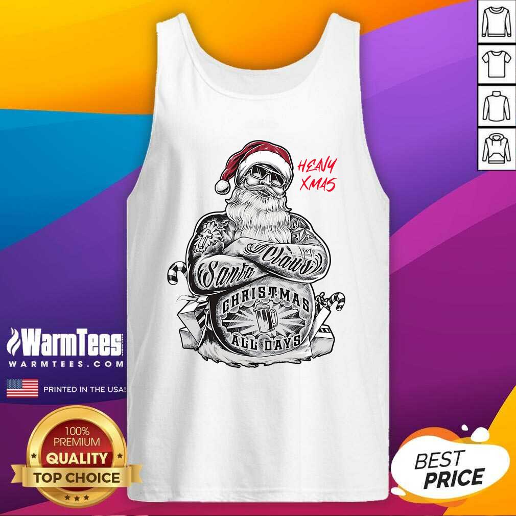 Tattoo Heavy Xmas Santa Claus Christmas All Days Tank Top - Design By Warmtees.com Tattoo Heavy Xmas Santa Claus Christmas All Days Tank Top - Design By Warmtees.com