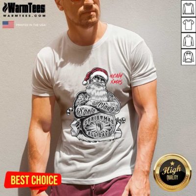 Tattoo Heavy Xmas Santa Claus Christmas All Days V-neck - Design By Warmtees.com