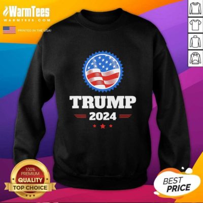 Trump 2024 American Flag SweatShirt - Design By Warmtees.com