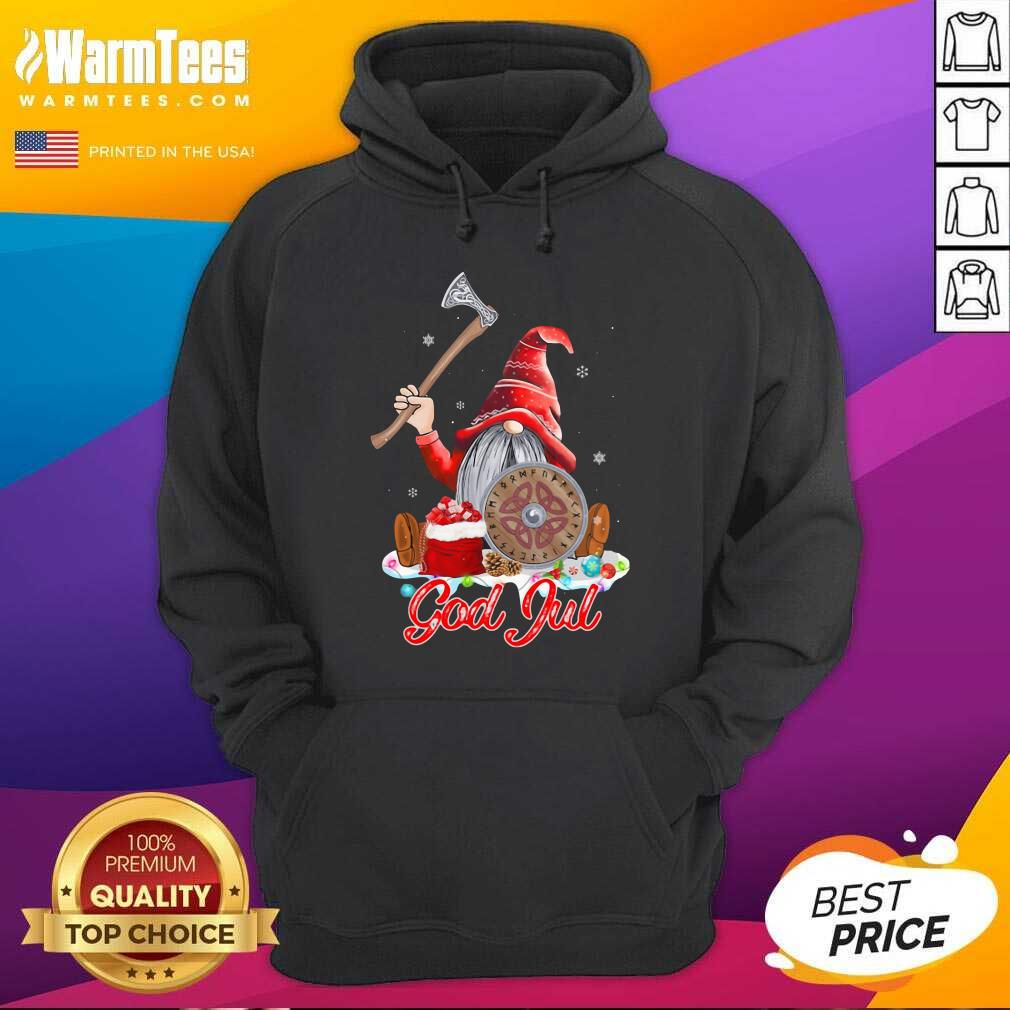 Gnome Viking Glaedelig Jul Christmas Hoodie - Design By Warmtees.com Gnome Viking Glaedelig Jul Christmas Hoodie - Design By Warmtees.com