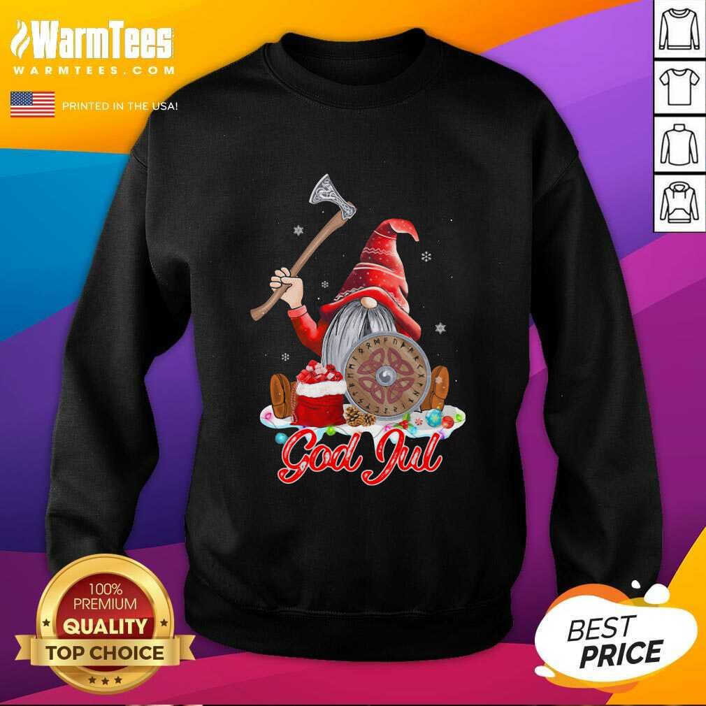 Gnome Viking Glaedelig Jul Christmas SweatShirt - Design By Warmtees.com Gnome Viking Glaedelig Jul Christmas SweatShirt - Design By Warmtees.com