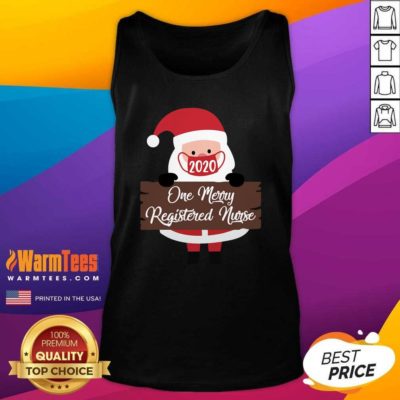 Santa Claus Face Mask 2020 One Merry Rad Tech Christmas Tank Top - Design By Warmtees.com