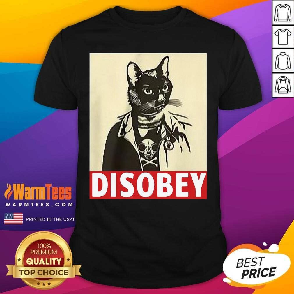 Radical Cat Disobey Shirt - Design By Warmtees.com