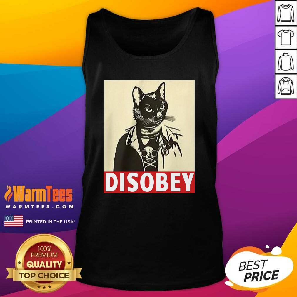 Radical Cat Disobey Tank Top - Design By Warmtees.com Radical Cat Disobey Tank Top - Design By Warmtees.com