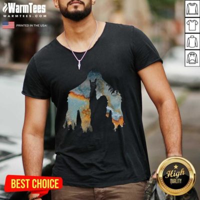 Bigfoot Rock And Roll V-neck - Design By Warmtees.com