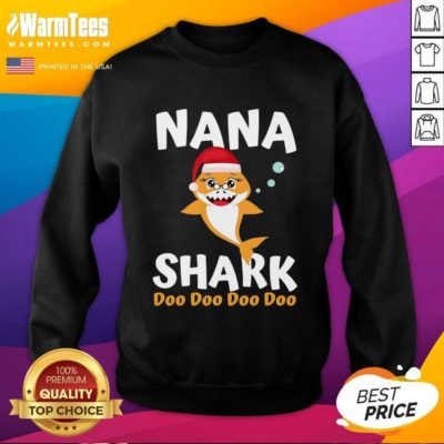Nana Shark Christmas Mommy Shark Daddy Shark SweatShirt - Design By Warmtees.com