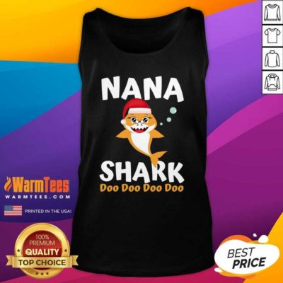 Nana Shark Christmas Mommy Shark Daddy Shark Tank Top - Design By Warmtees.com