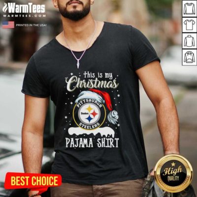 This Is My Christmas Pittsburgh Steelers Pajama V-neck - Design By Warmtees.com