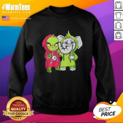 Baby Grinch Baby Elephant Peace Alabama Crimson Tide SweatShirt - Design By Warmtees.com