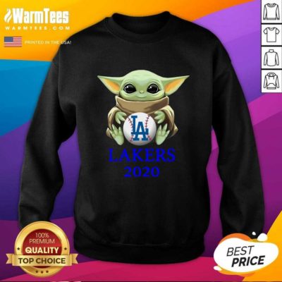 Baby Yoda Hug Los Angeles Lakers 2020 SweatShirt - Design By Warmtees.com