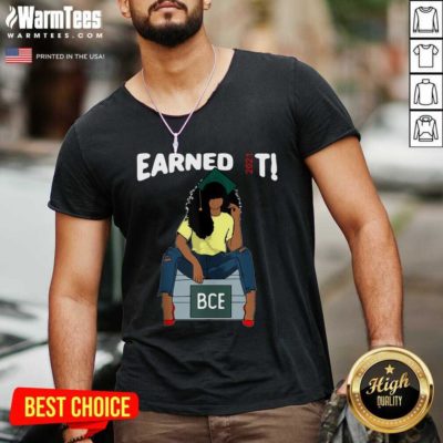 Earned It Bachelor Of Civil Engineering Bce Black Graduate V-neck - Design By Warmtees.com