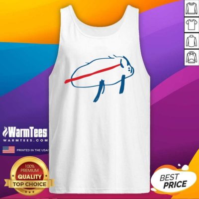 Josh Allen Buffalo Die Cut Vinyl Decal Tank Top - Design By Warmtees.com