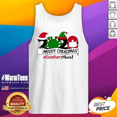 Merry Christmas 2020 Santa Elf Coronavirus Teacher Squad Tank Top - Design By Warmtees.com