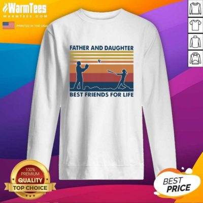 Softball Father And Daughter Best Friends For Life Vintage SweatShirt - Design By Warmtees.com