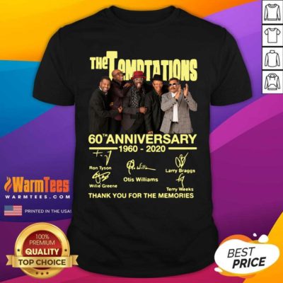 The Temptations 60th Anniversary 1960 2020 Thank You For The Memories Signature Shirt - Design By Warmtees.com