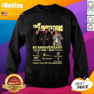 The Temptations 60th Anniversary 1960 2020 Thank You For The Memories Signature SweatShirt - Design By Warmtees.com