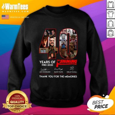 40 Years Of The Shining Signatures Thank You For The Memories SweatShirt - Design By Warmtees.com
