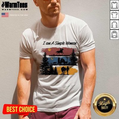 I Am A Simple Woman Horse V-neck