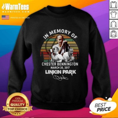 In Memory Of Chester Bennington March 20 2017 Linkin Park Signature Vintage SweatShirt - Design By Warmtees.com
