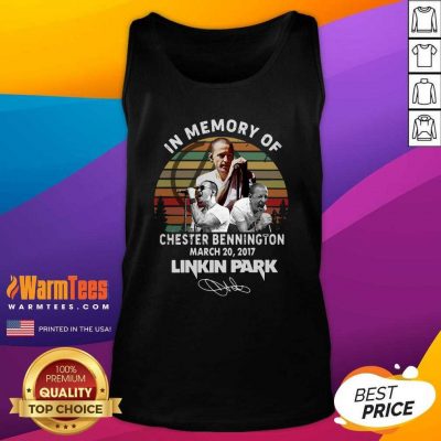 In Memory Of Chester Bennington March 20 2017 Linkin Park Signature Vintage Tank Top - Design By Warmtees.com