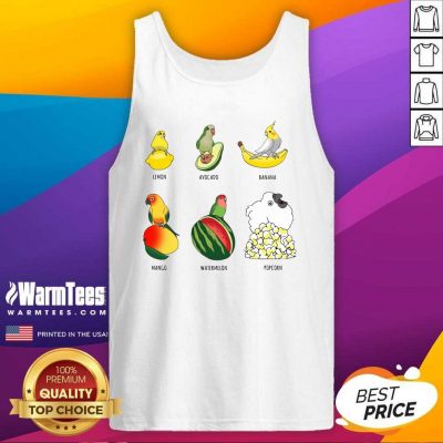 Parrots Lemon Avocado Banana Mango Tank Top - Design By Warmtees.com