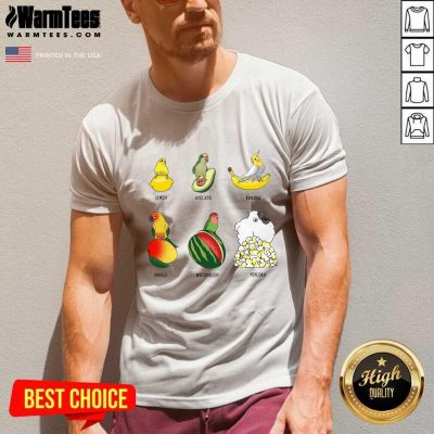 Parrots Lemon Avocado Banana Mango V-neck - Design By Warmtees.com