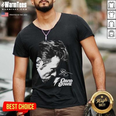 David Bowie 2021 Signature V-neck - Design By Warmtees.com