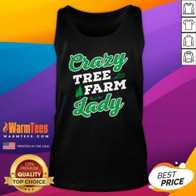 Crazy Tree Farm Lady Christmas Tree Merry Xmas Tank Top - Design By Warmtees.com