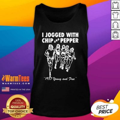 I Jogged With Chip And Pepper 1987 Young And Free Tank Top - Design By Warmtees.com
