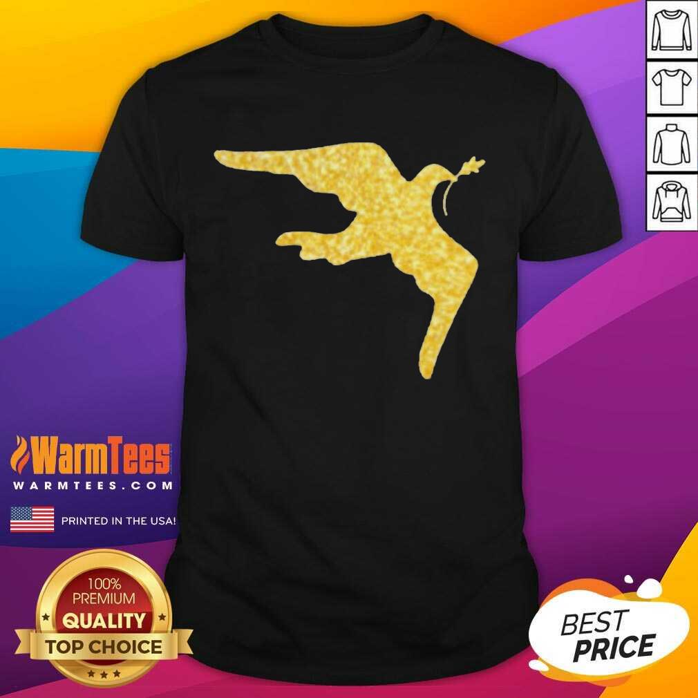 Inauguration Outfit Gold Dove Brooch Shirt