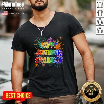 2021 Happy Birthday Shannon V-neck - Design By Warmtees.com
