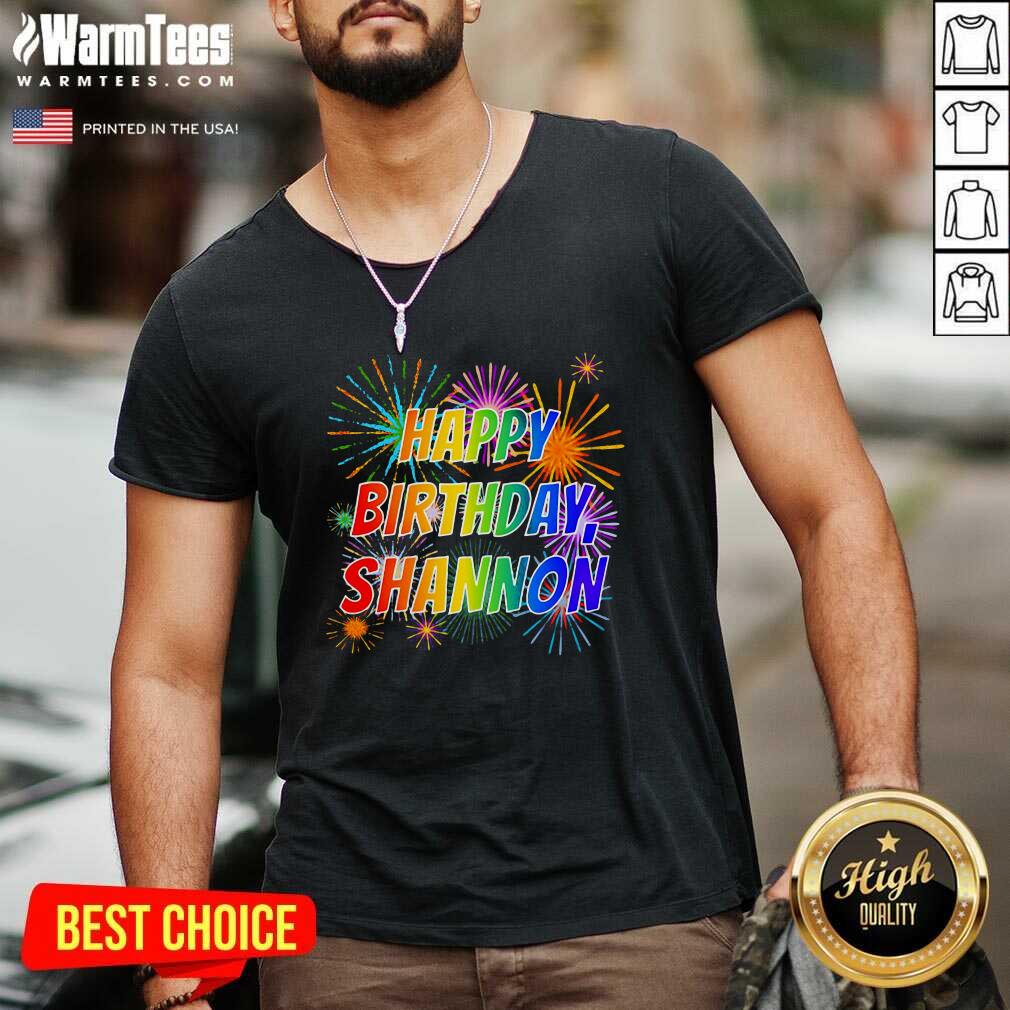 2021 Happy Birthday Shannon V-neck - Design By Warmtees.com 2021 Happy Birthday Shannon V-neck - Design By Warmtees.com