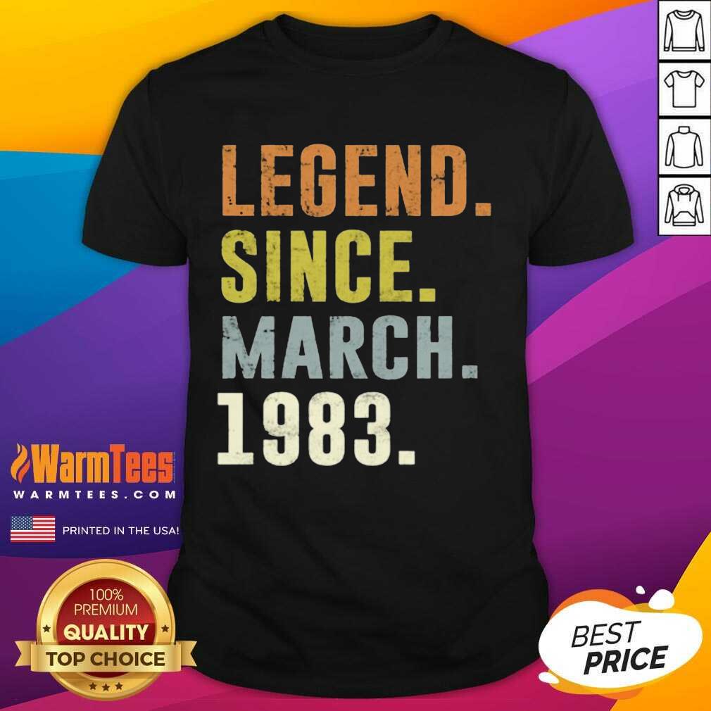 38th Retro Birthday Vintage Legend Since 1983 Shirt