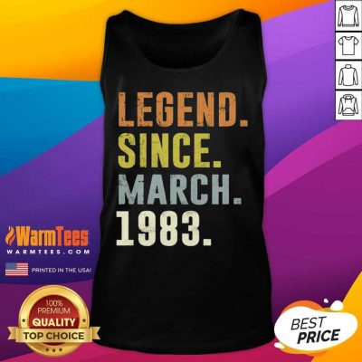 38th Retro Birthday Vintage Legend Since 1983 Tank Top