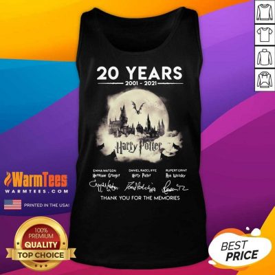 20 Years 2001 2021 Harry Potter Thank You For The Memories Signatures Tank Top