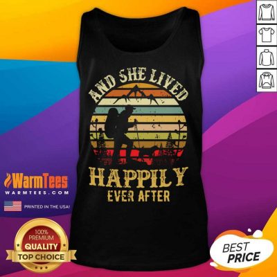 Hiking And She Lived Happily Ever After Vintage Tank Top