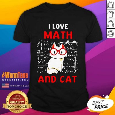 I Love Math And Cat Shirt - Design By Warmtees.com