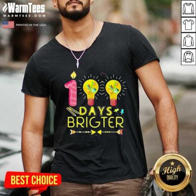 100 Days Brighter V-neck