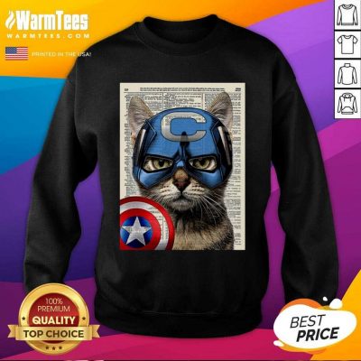 Cat Captain America SweatShirt