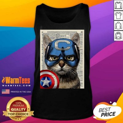 Cat Captain America Tank Top