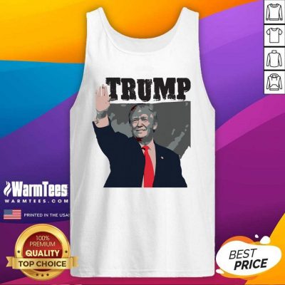 Donald Trump Waving Tank Top - Design By Warmtees.com