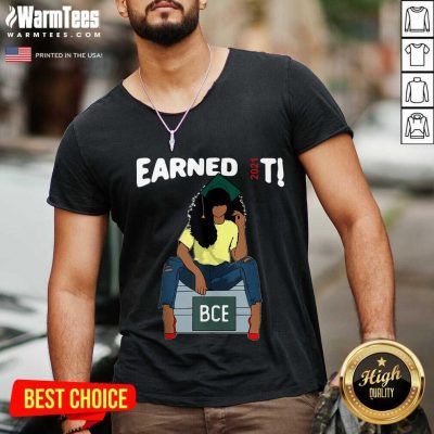 Earned It Bachelor Of Civil Engineering Bce Black Graduate V-neck