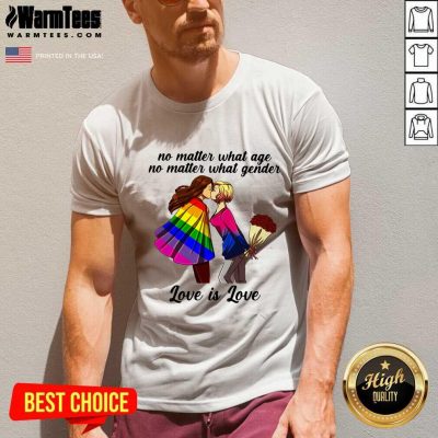 No Matter What Age No Matter What Gender Love Is Love V-neck - Design By Warmtees.com