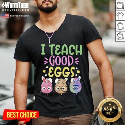 Happy I Teach Good Eggs Relaxed 1073 V-neck