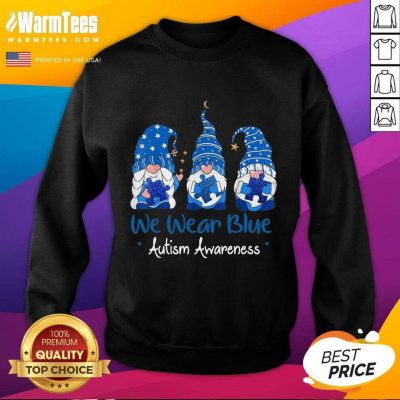 Pretty 3 Gnomes Holding Blue Puzzle Sweatshirt