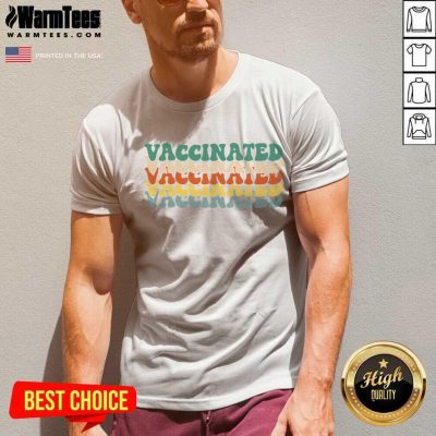 Nice Vaccinated 2021 Vintage V-neck